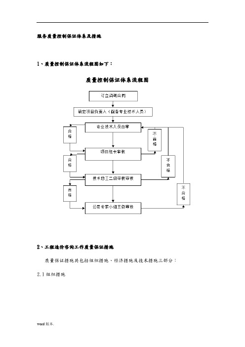 服务质量控制保证体系及措施方案