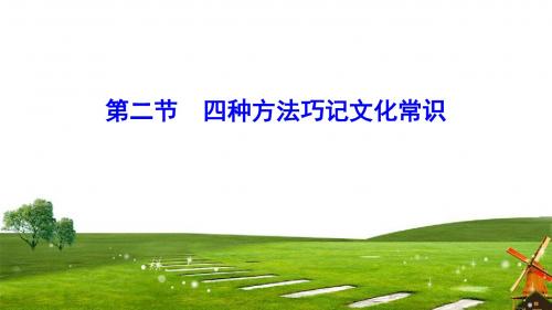 2019年高中语文PPT课件 专题4 文言文阅读 第二节 四种方法巧记文化常识