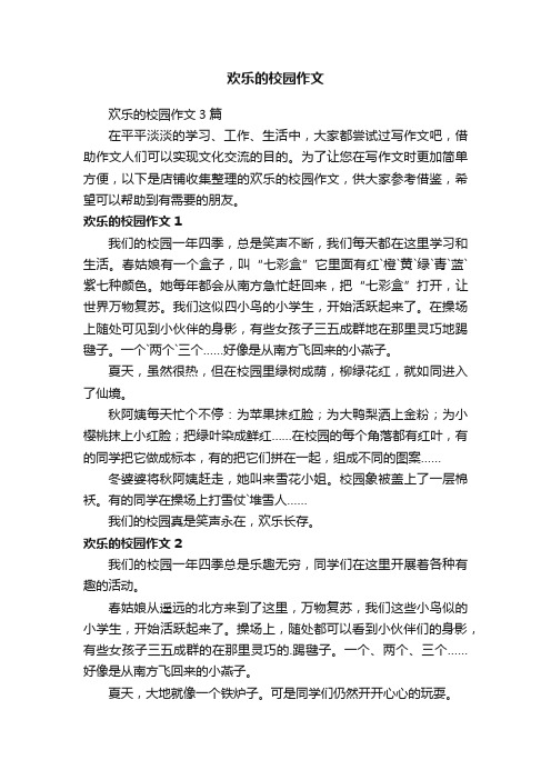 欢乐的校园作文