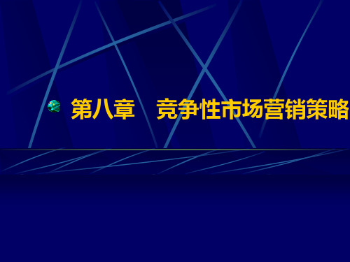 竞争性市场营销策略培训课件