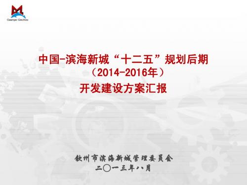 中国钦州滨海新城建设汇报