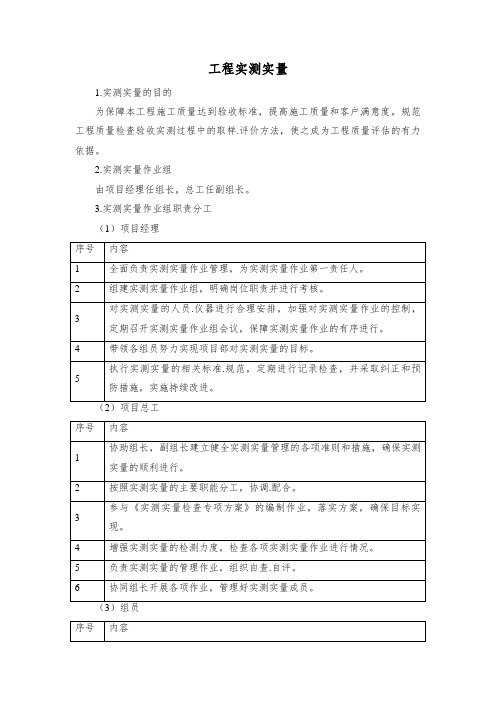 工程实测实量