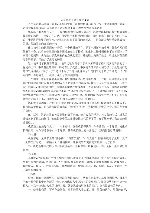 成长路上有盏灯作文4篇