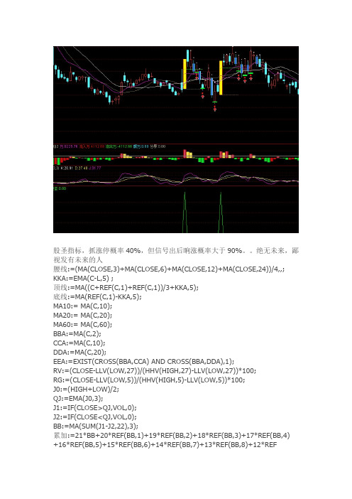 通达信指标公式源码股圣指标 大盘无系统风险时 抓涨停不是难事