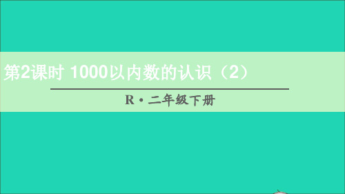 二年级数学下册7万以内数的认识第2课时1000以内数的认识2课件新人教版