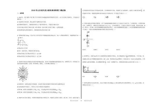 2018年山东省天成大联考高考物理二模试卷