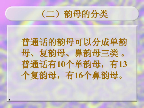 普通话韵母练习教学教材ppt课件