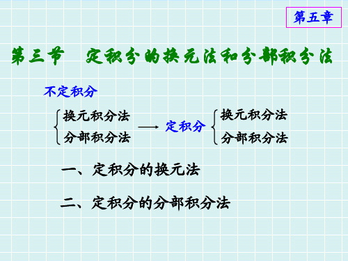 高数5.3 定积分的换元法和分部积分法