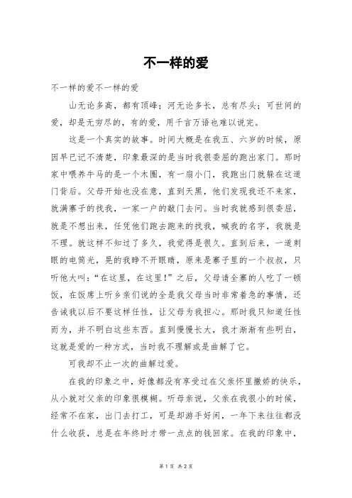 不一样的爱_高三作文_22