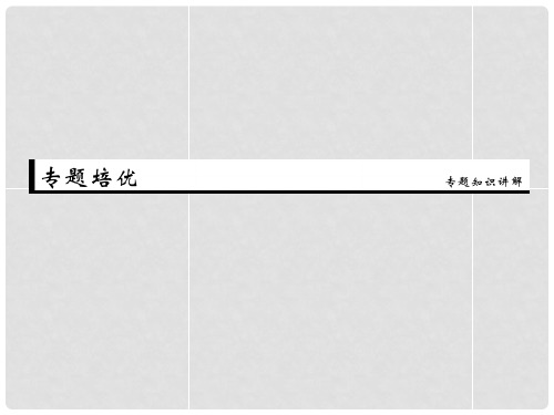 优化探究(新课标)高考生物一轮复习 专题培优课件1 新人教版必修1