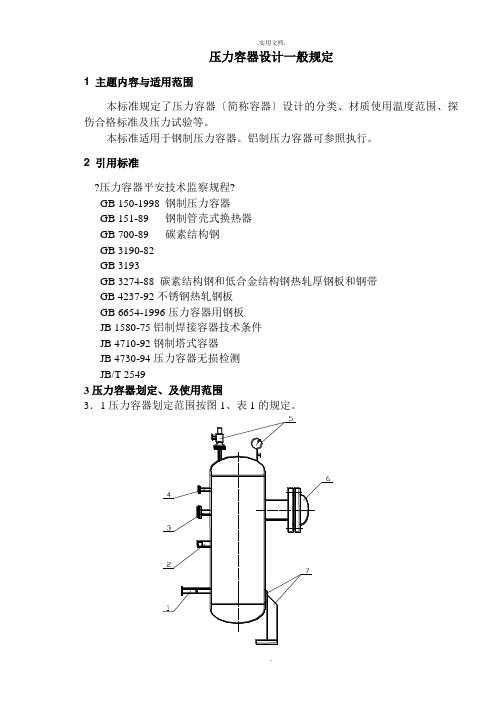 压力容器标准