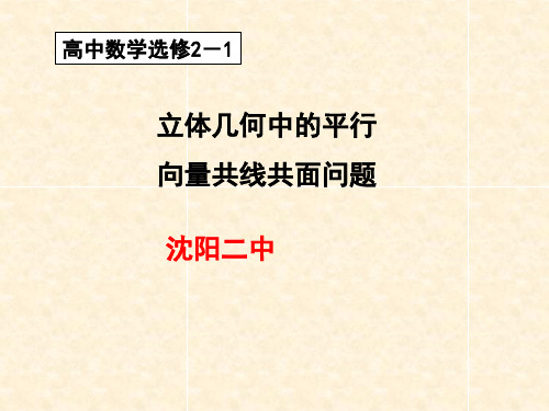 321线面,面面平行,共面问题ppt--高中数学