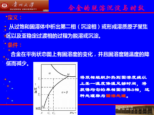 合金的脱溶沉淀与时效