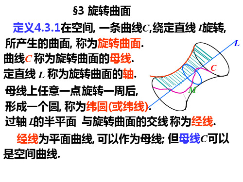 4.3旋转曲面