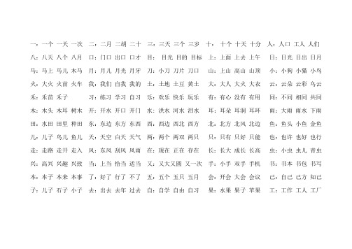 一年级上册鼻音、边音、平舌音、翘舌音生字汇总