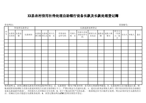 信用社(银行)财会部各种登记簿