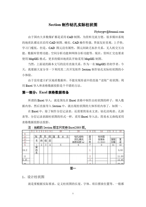 Section制钻孔实际柱状图