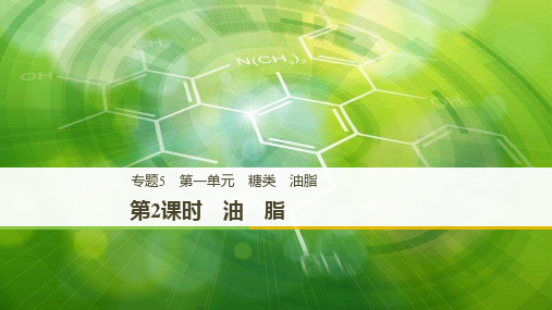 版化学学案同步选修五浙江专用版课件：专题5 第一单元 糖类 油脂 第2课时