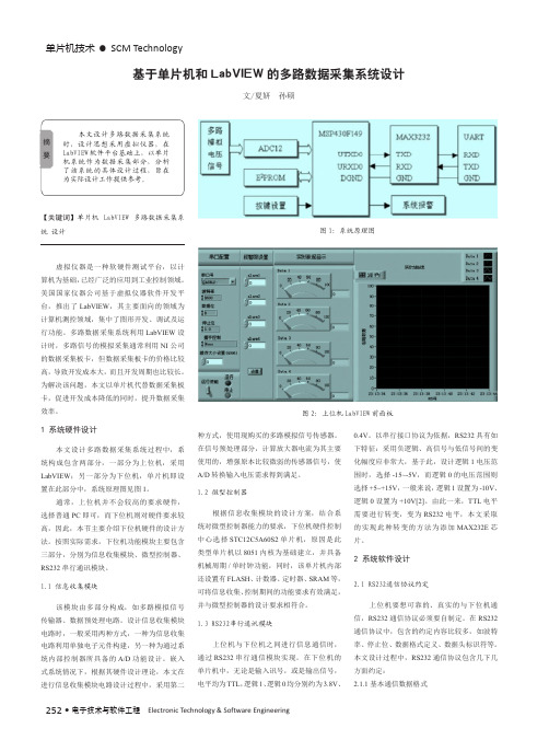 基于单片机和LabVIEW的多路数据采集系统设计