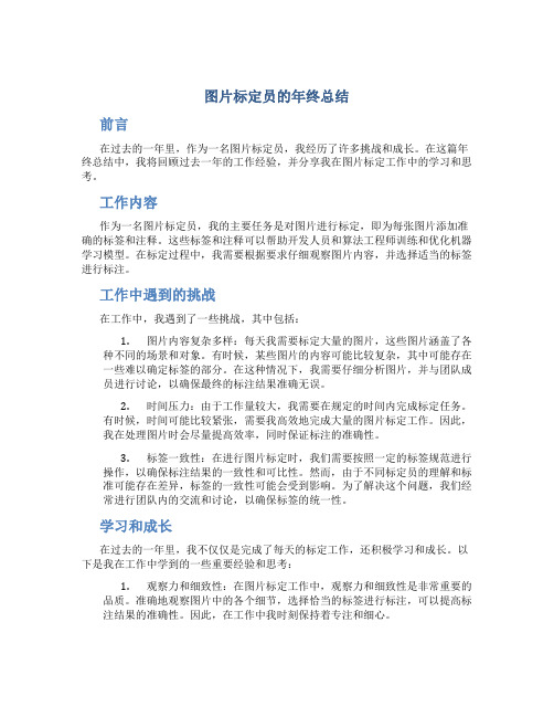 图片标定员的年终总结