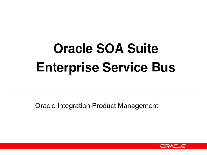 Oracle SOA Suite Enterprise Service Bus部署指南说明书