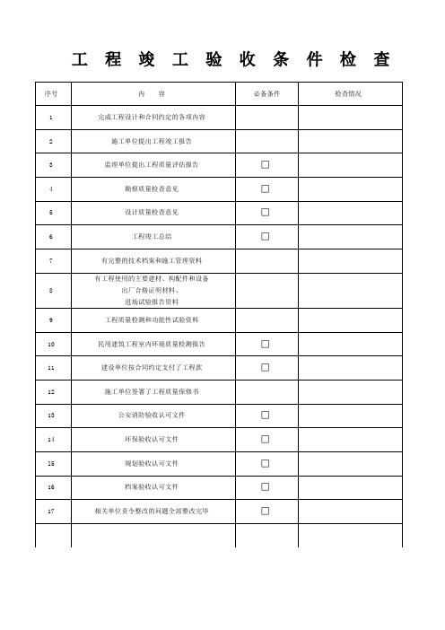 装饰装修工程验收 表格