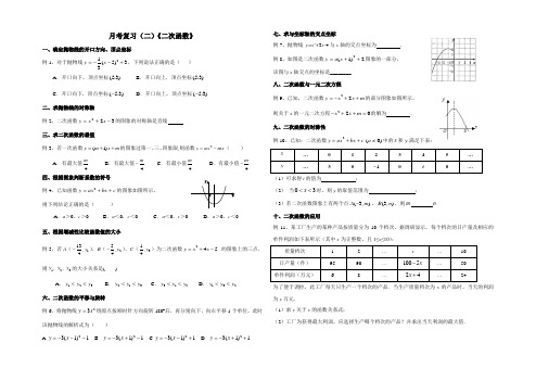 二次函数章节复习+习题