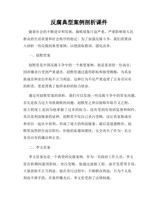 反腐典型案例剖析课件