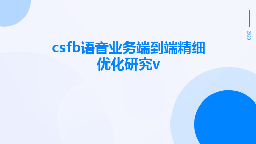 CSFB语音业务端到端精细优化研究V