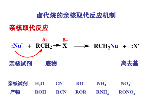 卤代烃的亲核取代反应机制