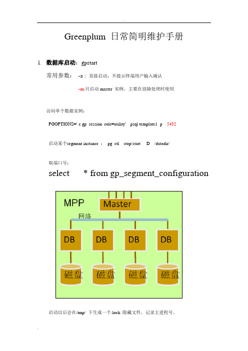 GP 常用数据库命令