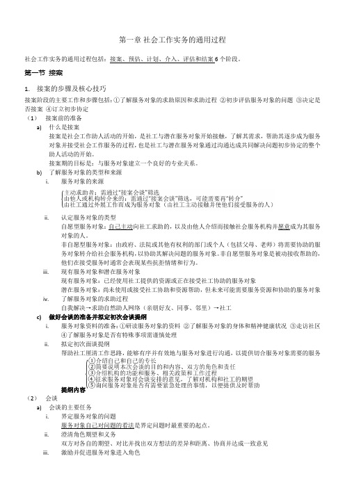 社会工作实务必考知识点归纳