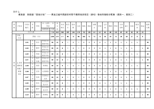 教育部财政部“国培计划”——黑龙江省中西部农村骨干教师培训