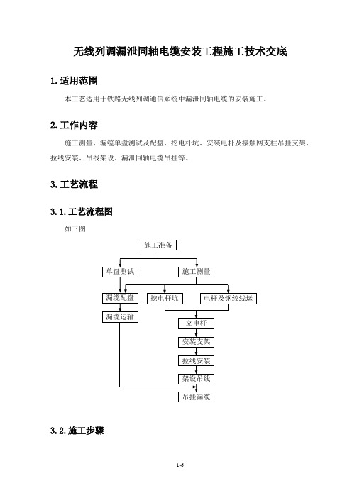 无线漏缆施工工艺