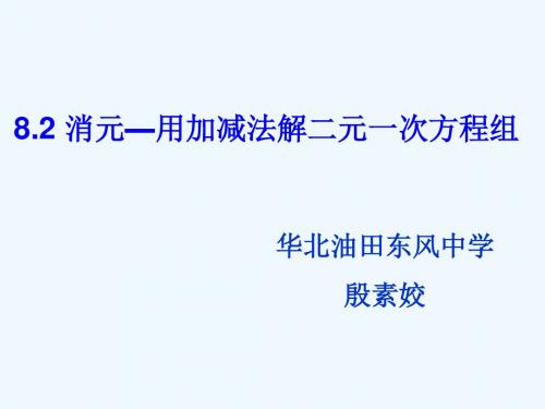 数学人教版七年级下册加减法消元