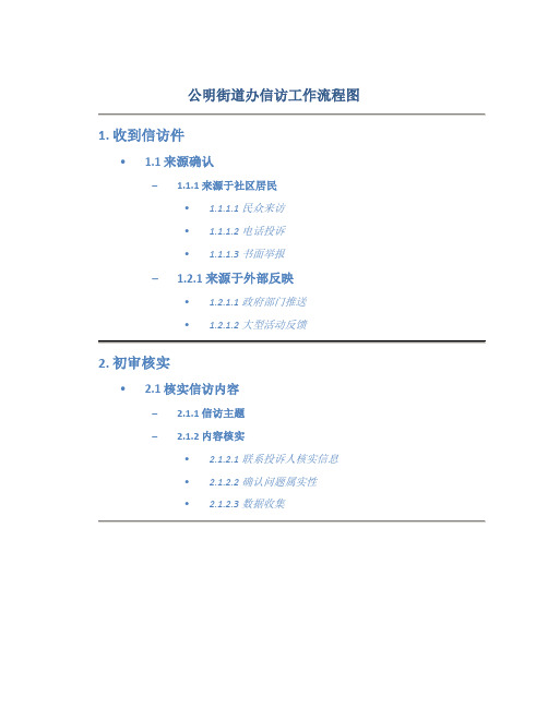 公明街道办信访工作流程图