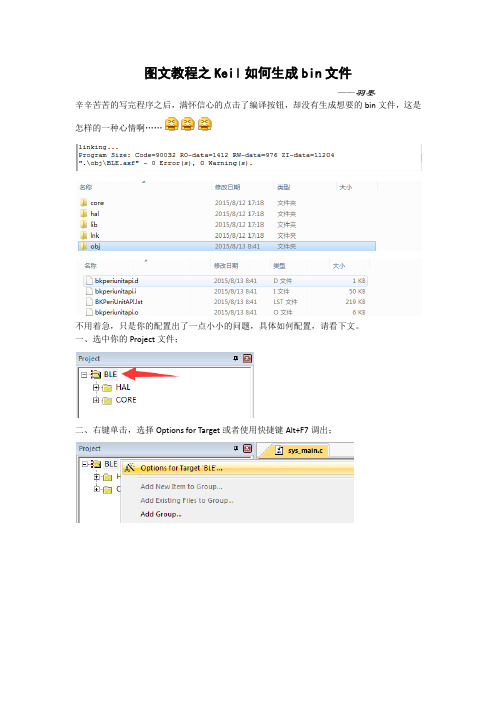 图文教程之Keil如何生成bin文件