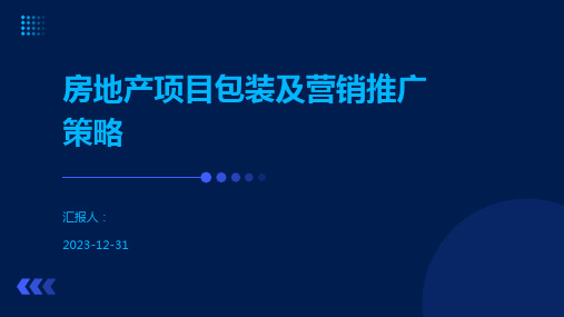 房地产项目包装及营销推广策略