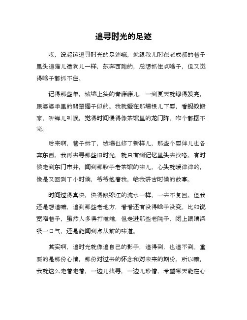 追寻时光的足迹作文