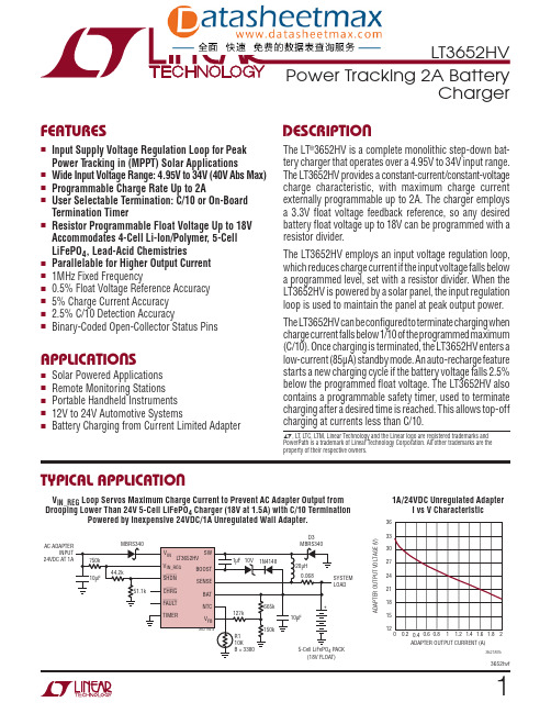 IC datasheet pdf-LT3652HV PDF DATASHEET