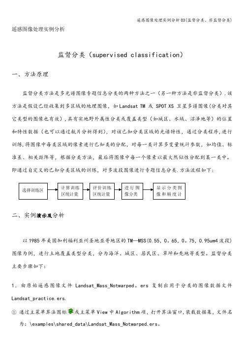 遥感图像处理实例分析03(监督分类、非监督分类)