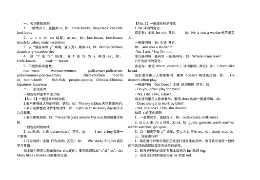 苏教版小学英语语法大全