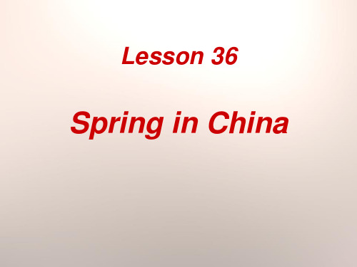 《Spring in china》Seasons PPT公开课课件