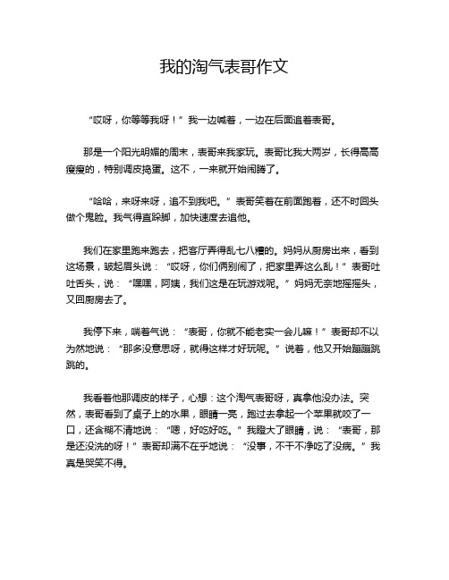 我的淘气表哥作文