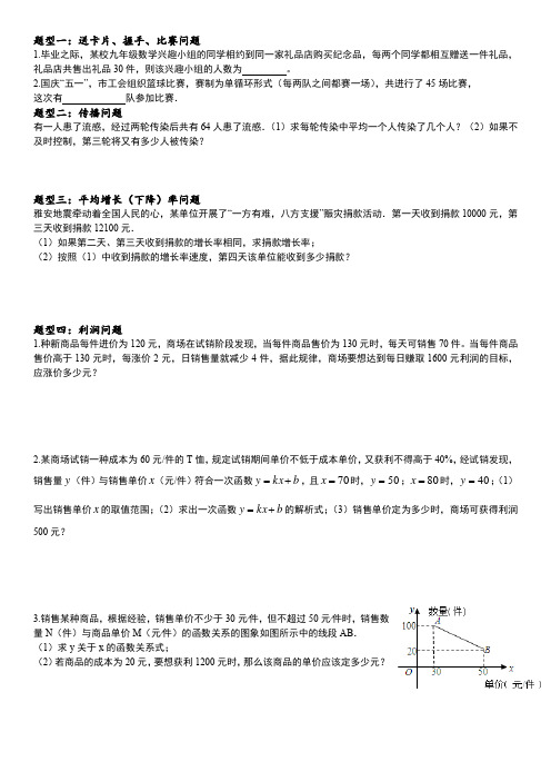 一元二次方程的应用题综合(整理)