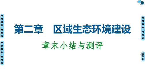 2021-2022学年高中人教版地理必修3课件：第2章 区域生态环境建设 章末小结与测评