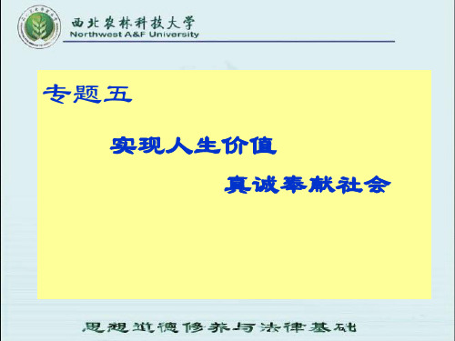 西北农林科技大学 思修 专题五