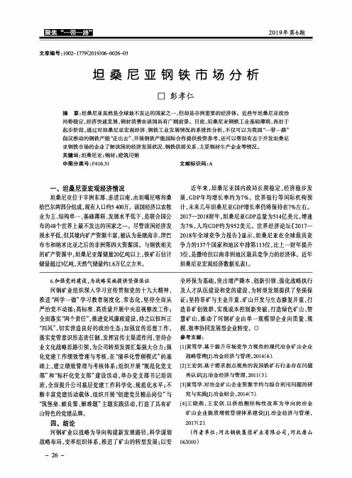 坦桑尼亚钢铁市场分析