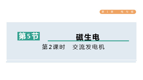 1.5.2 交流发电机练习课件浙教版科学八年级下册