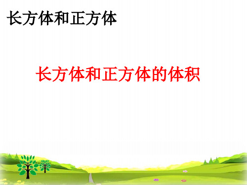 新人教版小学五年级数学下册《体积和体积单位(例1)》精美课件